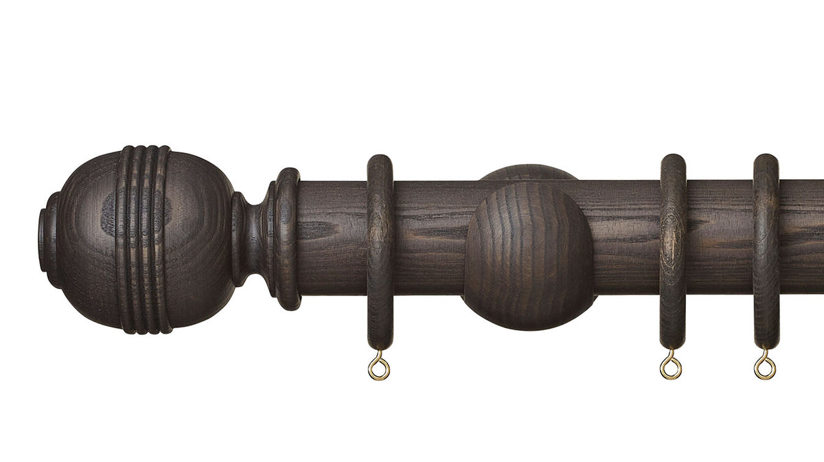 Hallis Hudson Eden Ridged Ball 45mm Wooden Curtain Pole