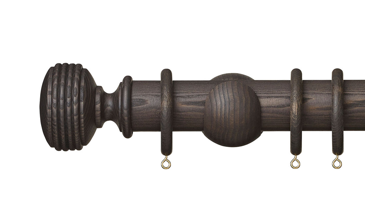 Hallis Hudson Eden Ellipse 45mm Wooden Curtain Pole
