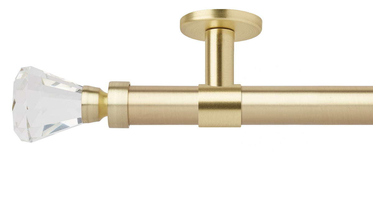 Rolls Neo Clear Faceted Trumpet 28mm Metal Curtain Pole