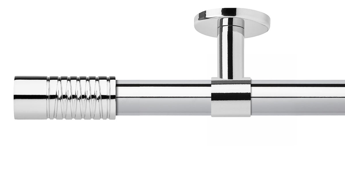 Rolls Neo Wired Barrel 28mm Metal Curtain Pole - Fendow