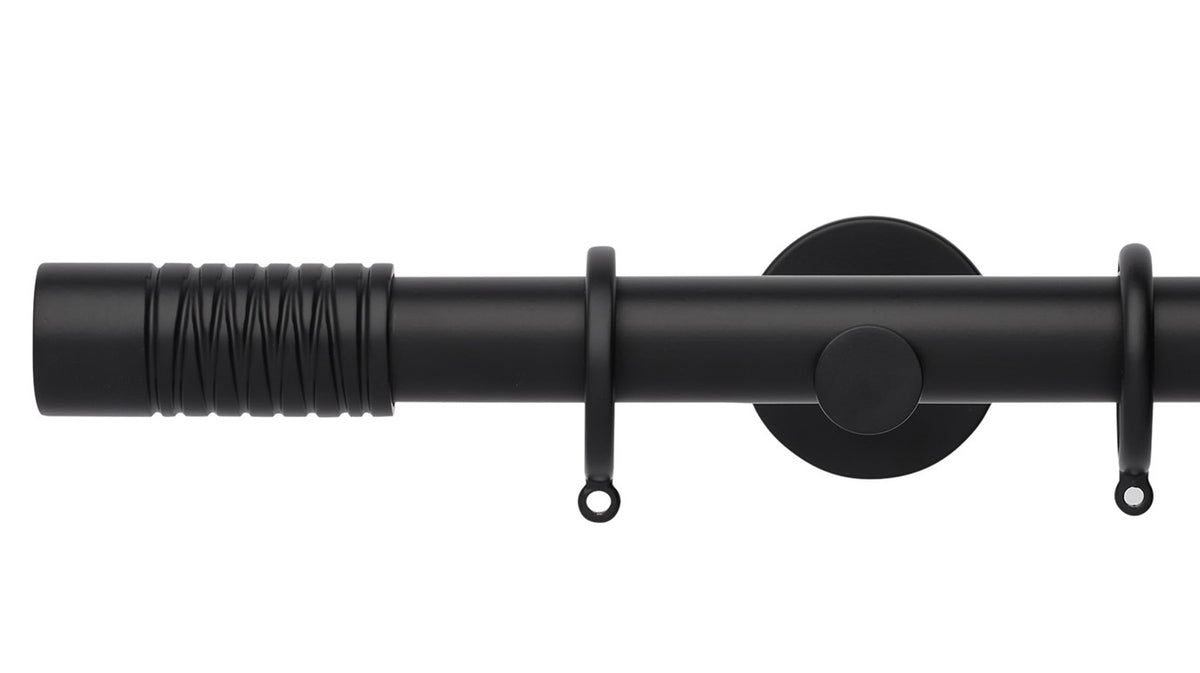 Rolls Neo Wired Barrel 28mm Metal Curtain Pole - Fendow
