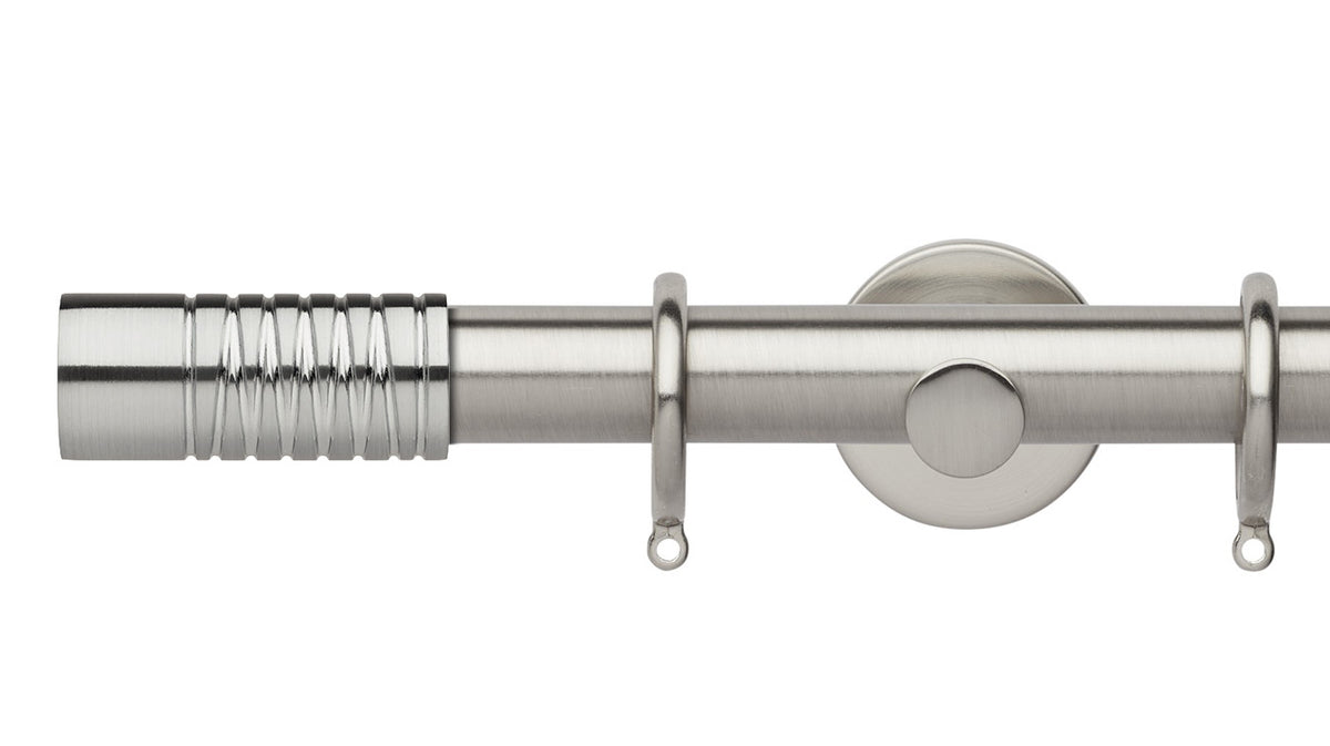 Rolls Neo Wired Barrel 28mm Metal Curtain Pole - Fendow