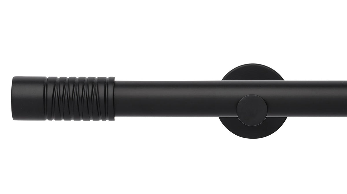 Rolls Neo Wired Barrel 28mm Metal Curtain Pole - Fendow