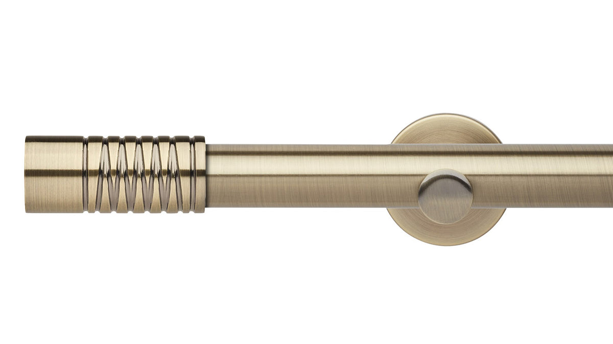 Rolls Neo Wired Barrel 28mm Metal Curtain Pole - Fendow