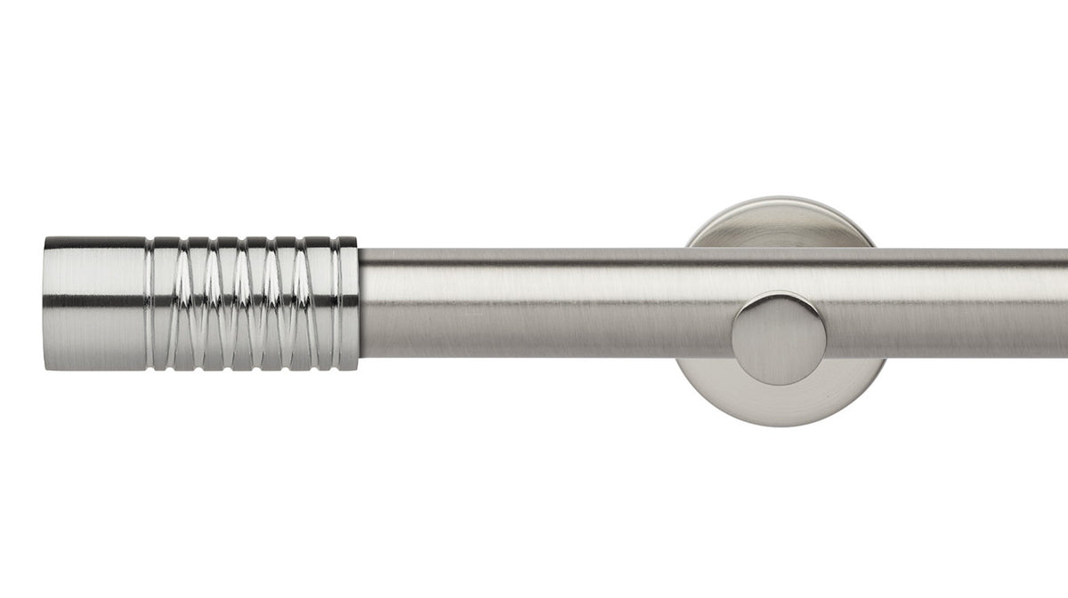 Rolls Neo Wired Barrel 28mm Metal Curtain Pole - Fendow