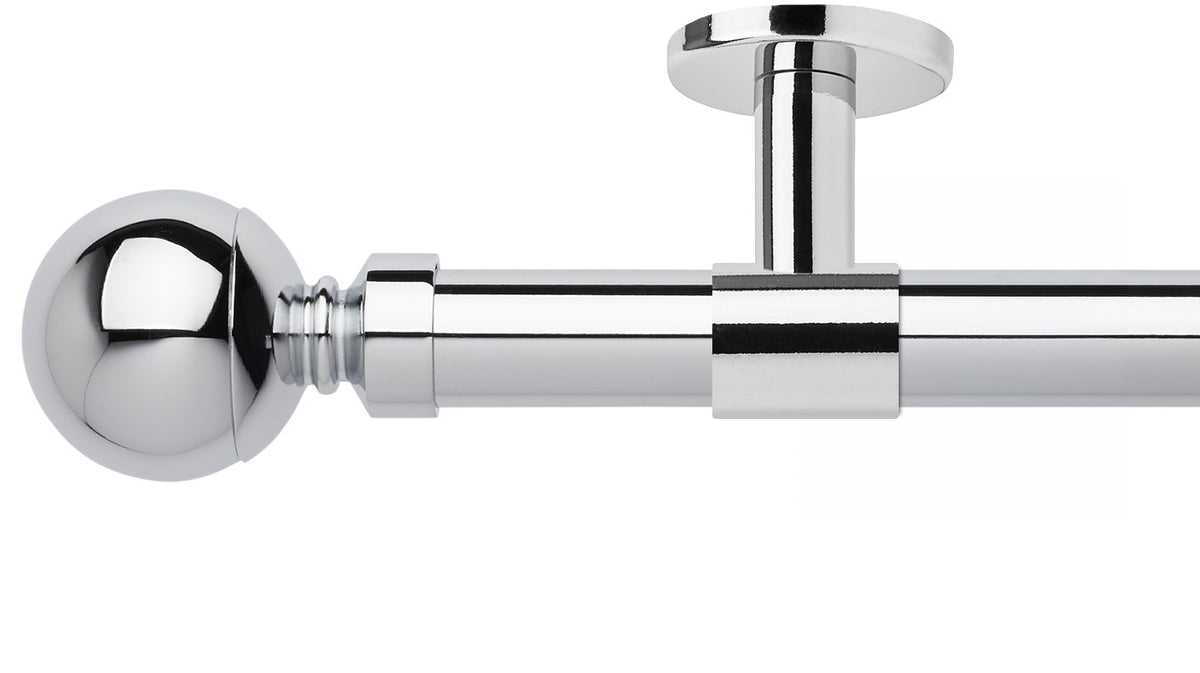 Rolls Neo Ball 35mm Metal Curtain Pole - Fendow