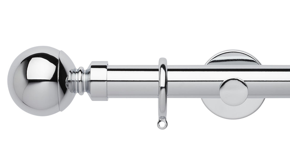 Rolls Neo Ball 35mm Metal Curtain Pole - Fendow