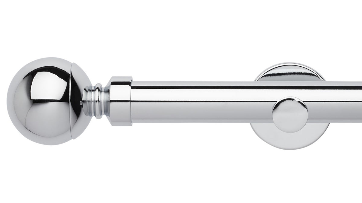 Rolls Neo Ball 35mm Metal Curtain Pole - Fendow
