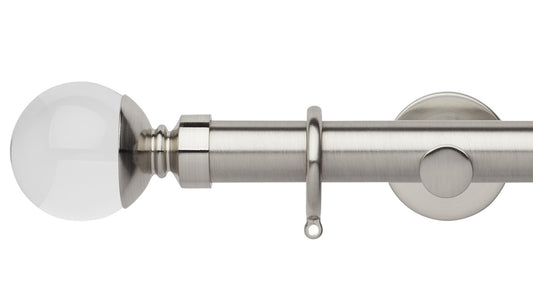 Rolls Neo Clear Ball 35mm Metal Curtain Pole - Fendow