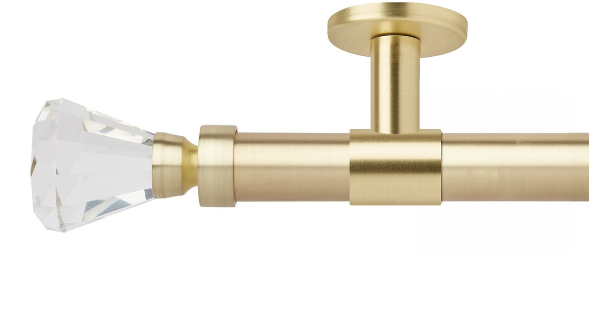 Rolls Neo Clear Faceted Trumpet 35mm Metal Curtain Pole