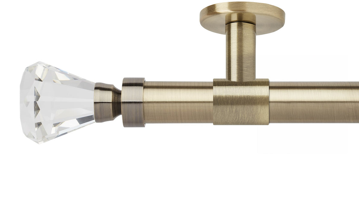 Rolls Neo Clear Faceted Trumpet 35mm Metal Curtain Pole