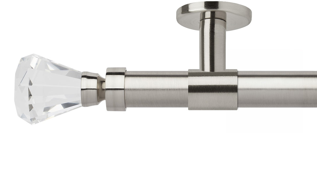 Rolls Neo Clear Faceted Trumpet 35mm Metal Curtain Pole