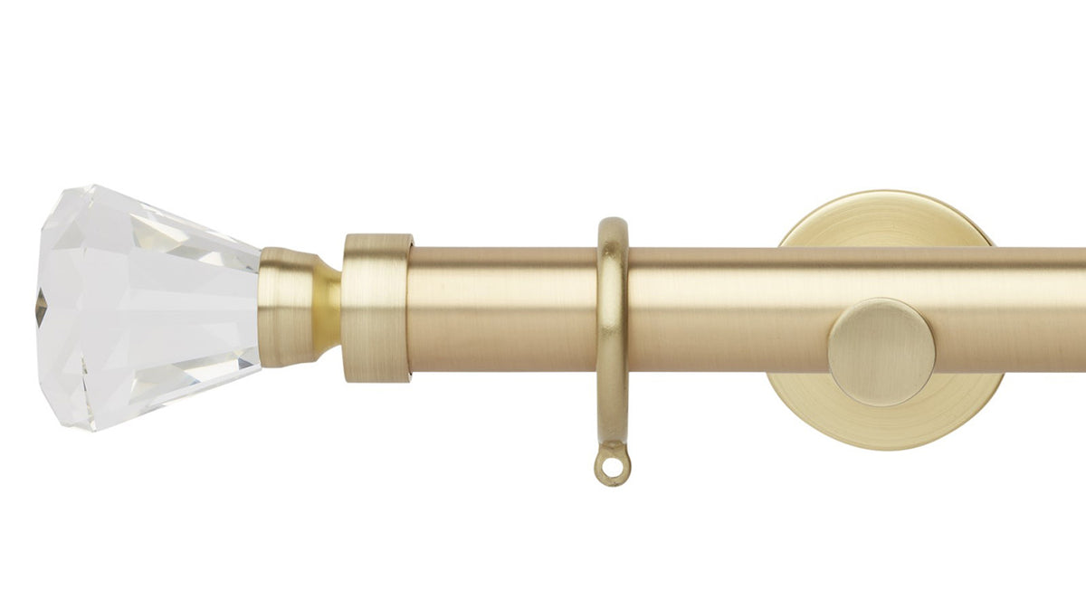 Rolls Neo Clear Faceted Trumpet 35mm Metal Curtain Pole