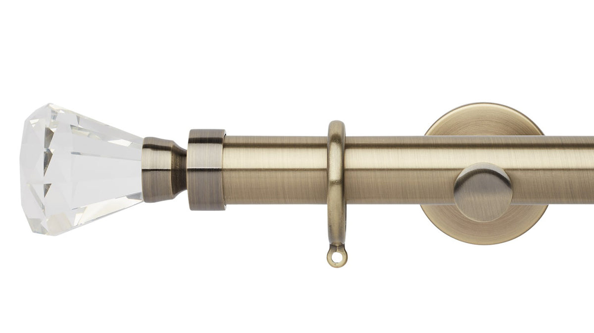 Rolls Neo Clear Faceted Trumpet 35mm Metal Curtain Pole