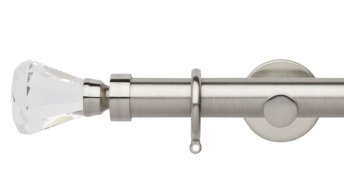 Rolls Neo Clear Faceted Trumpet 35mm Metal Curtain Pole