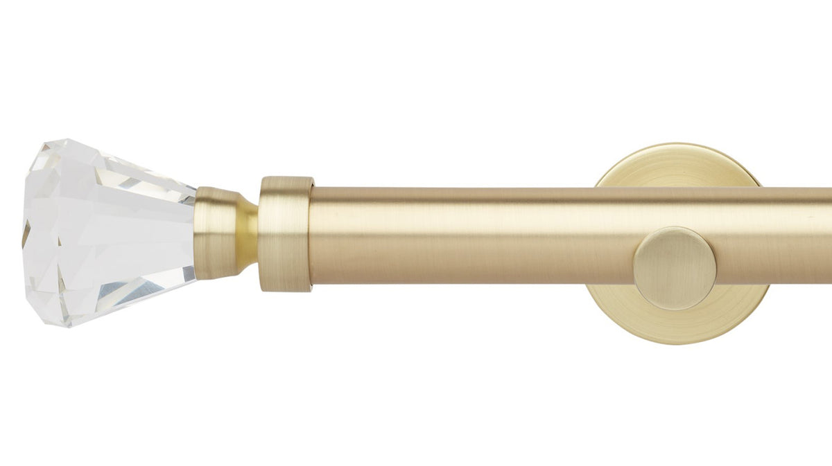Rolls Neo Clear Faceted Trumpet 35mm Metal Curtain Pole