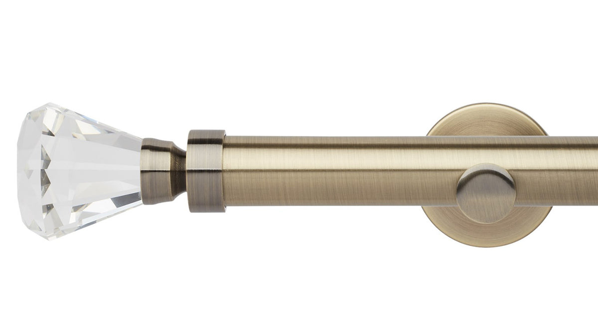 Rolls Neo Clear Faceted Trumpet 35mm Metal Curtain Pole