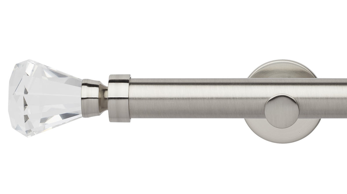 Rolls Neo Clear Faceted Trumpet 35mm Metal Curtain Pole