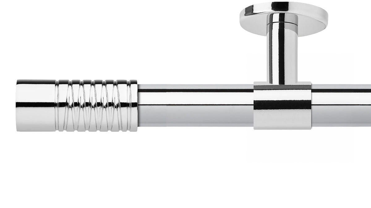 Rolls Neo Wired Barrel 35mm Metal Curtain Pole - Fendow