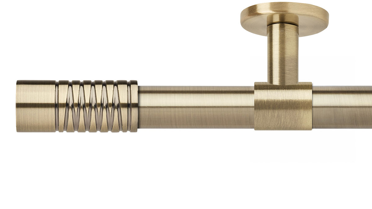 Rolls Neo Wired Barrel 35mm Metal Curtain Pole - Fendow