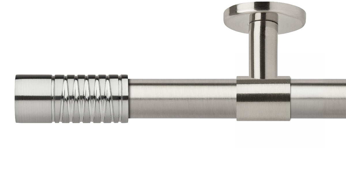 Rolls Neo Wired Barrel 35mm Metal Curtain Pole - Fendow