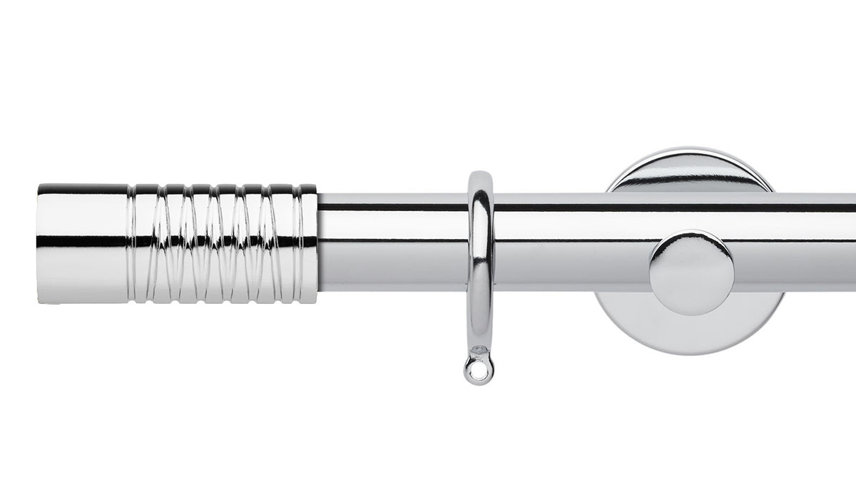 Rolls Neo Wired Barrel 35mm Metal Curtain Pole - Fendow