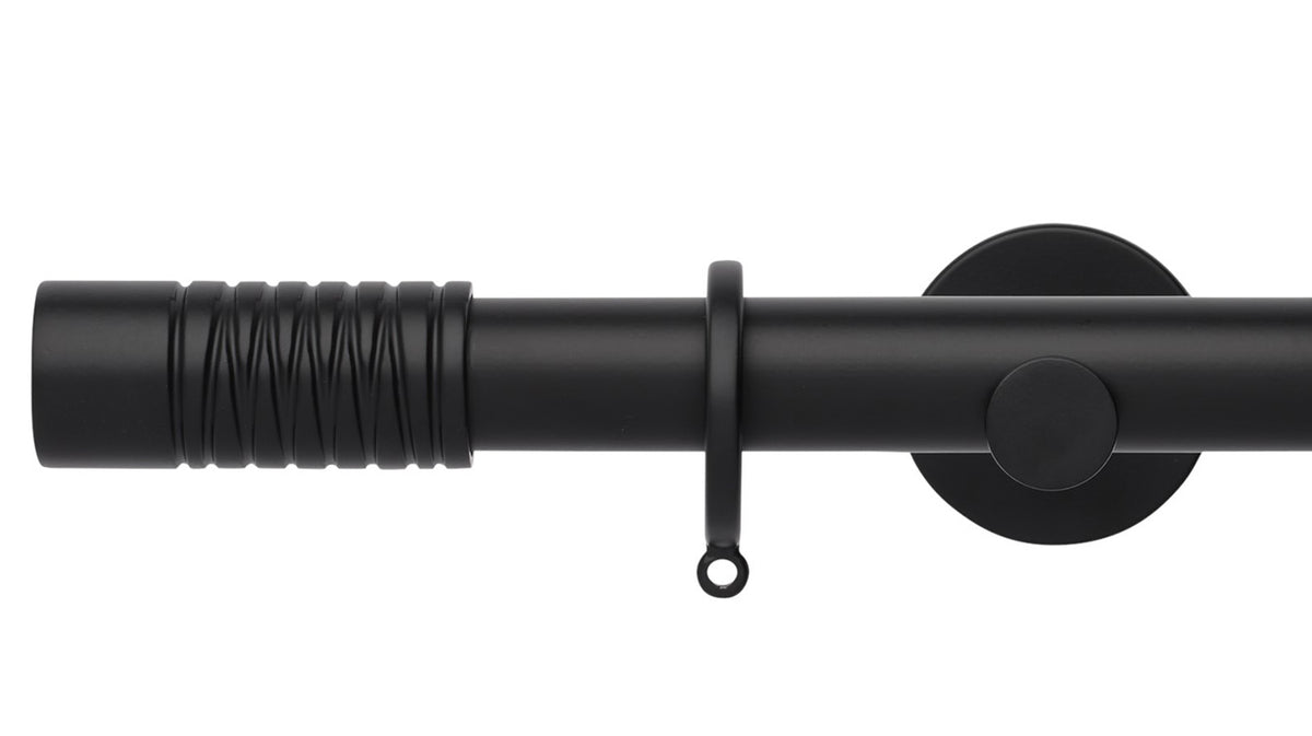 Rolls Neo Wired Barrel 35mm Metal Curtain Pole - Fendow