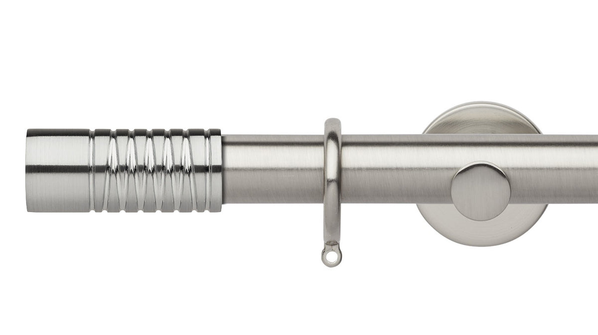 Rolls Neo Wired Barrel 35mm Metal Curtain Pole - Fendow
