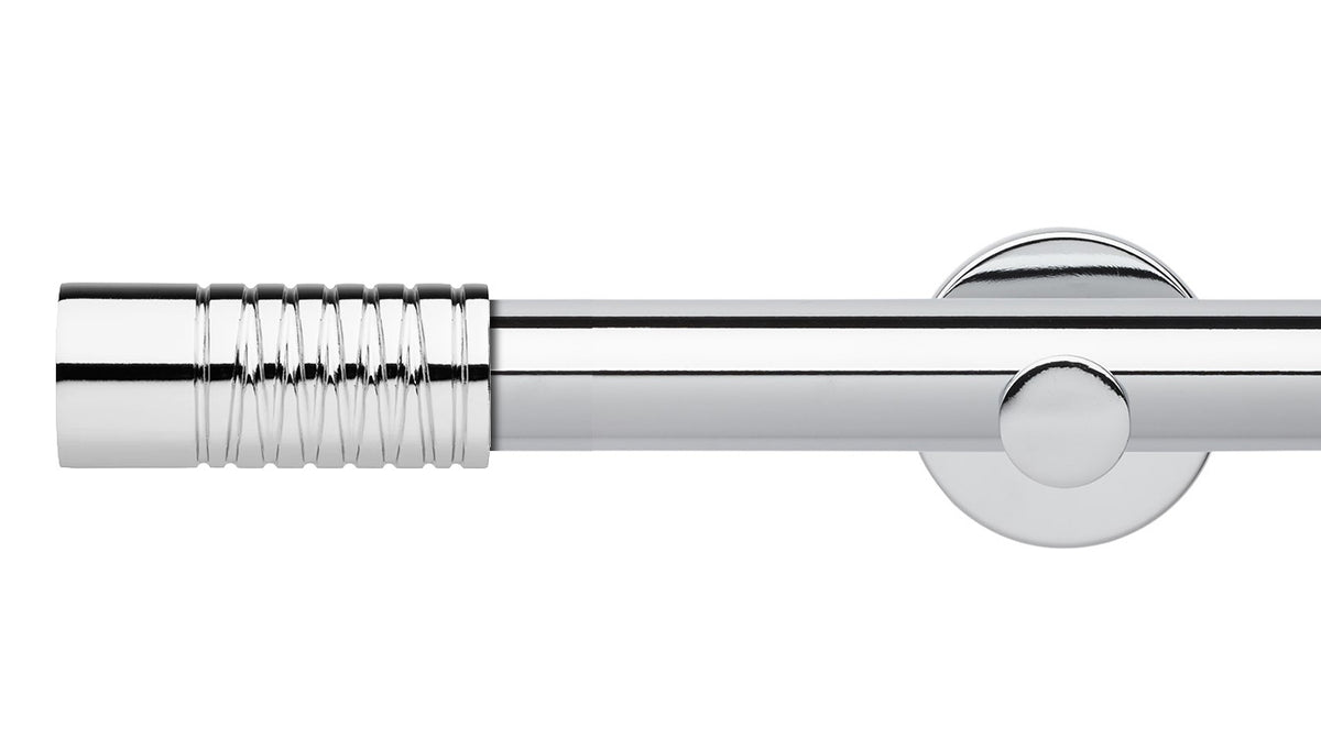 Rolls Neo Wired Barrel 35mm Metal Curtain Pole - Fendow