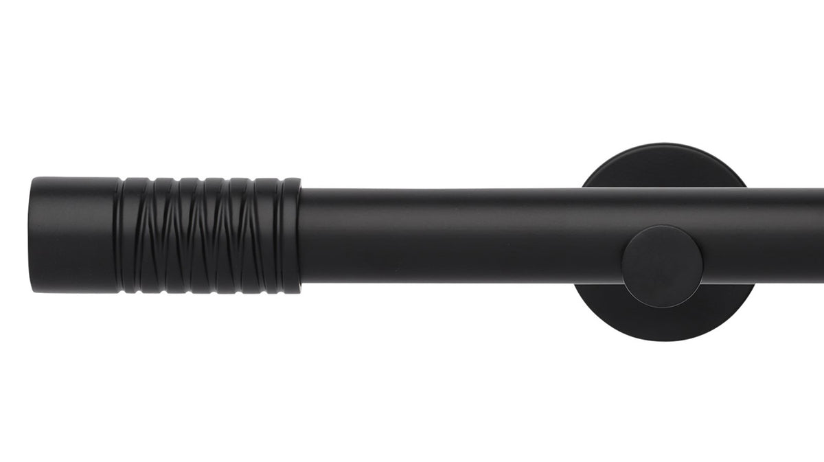 Rolls Neo Wired Barrel 35mm Metal Curtain Pole - Fendow