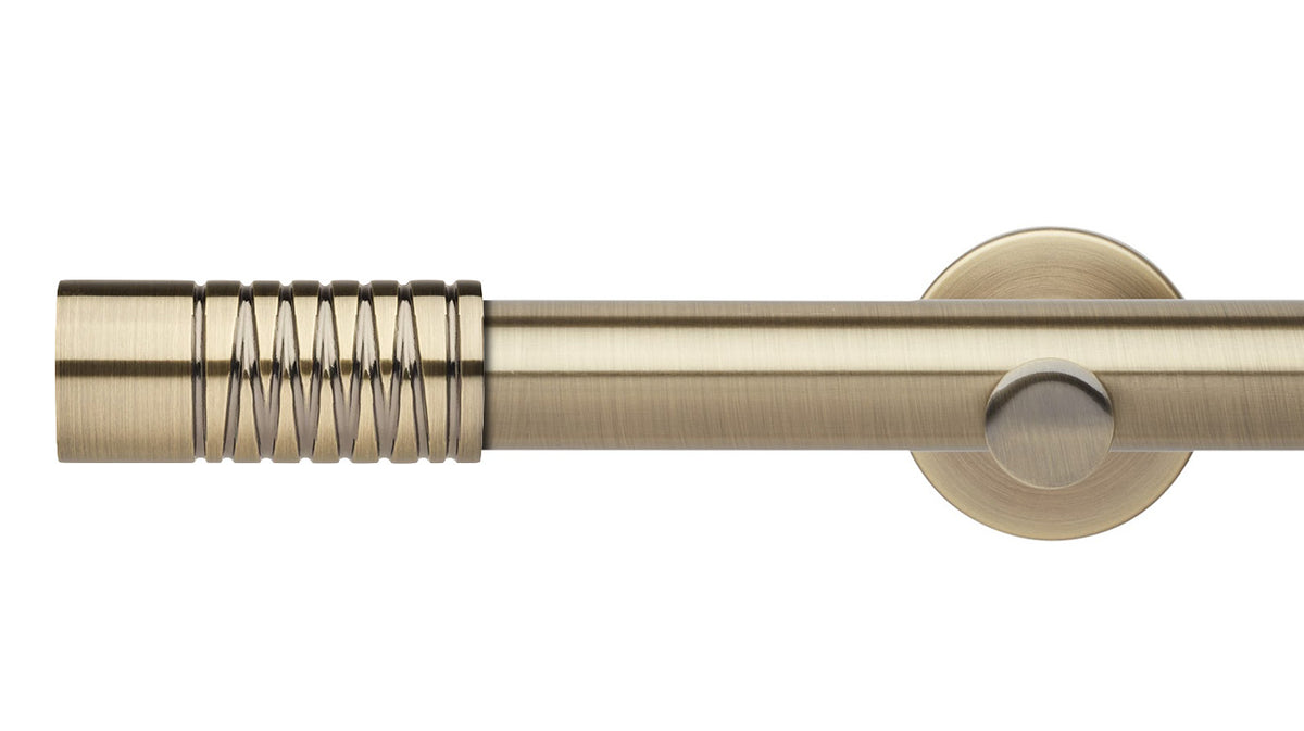 Rolls Neo Wired Barrel 35mm Metal Curtain Pole - Fendow