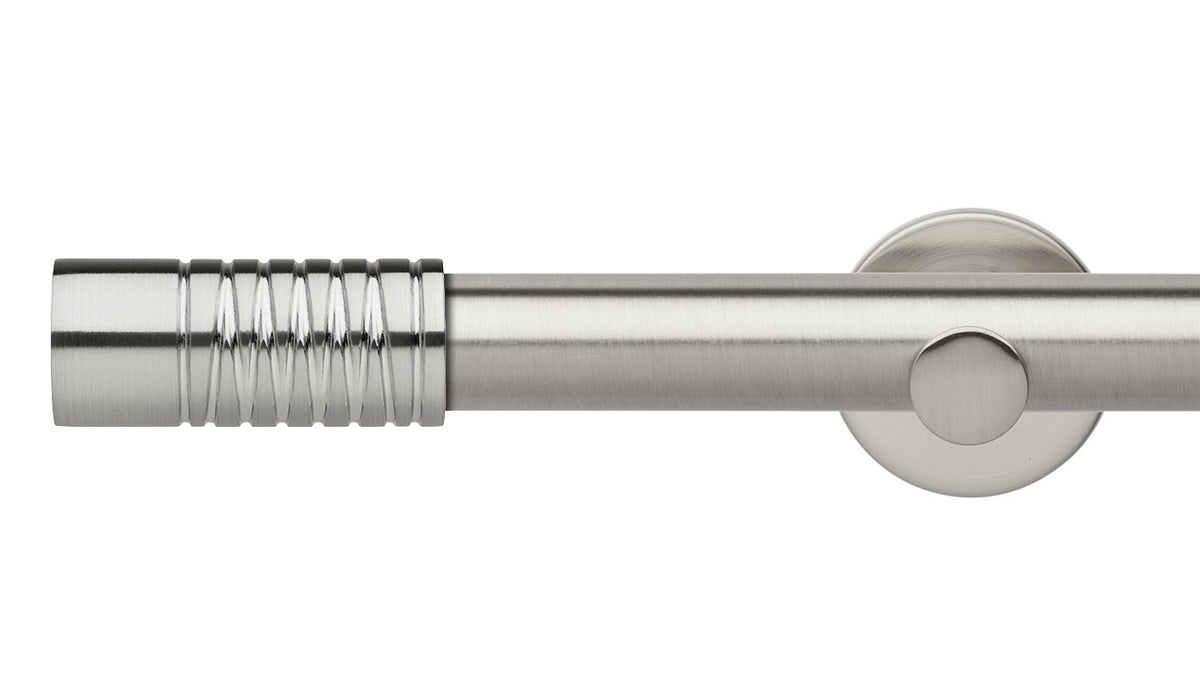 Rolls Neo Wired Barrel 35mm Metal Curtain Pole - Fendow