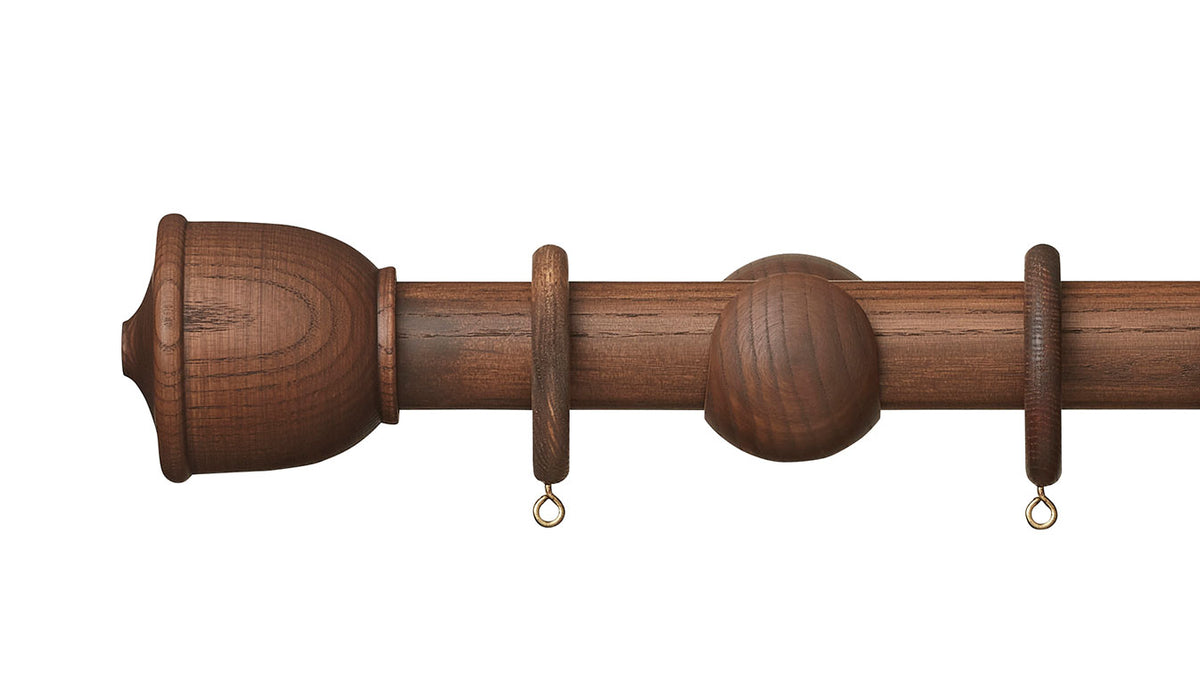 Hallis Hudson Eden Urn 35mm Wooden Curtain Pole