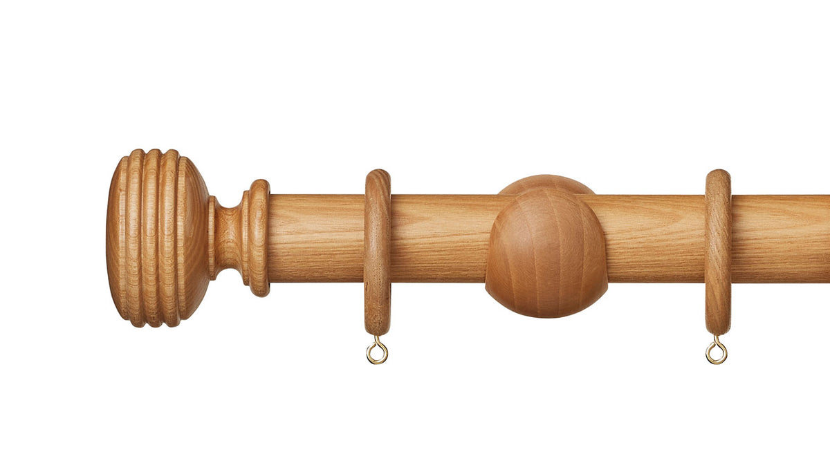 Hallis Hudson Eden Ellipse 35mm Wooden Curtain Pole