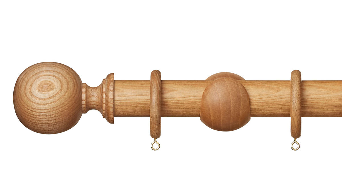 Hallis Hudson Eden Ball 35mm Wooden Curtain Pole