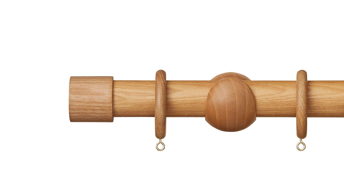 Hallis Hudson Eden End Cap 35mm Wooden Curtain Pole