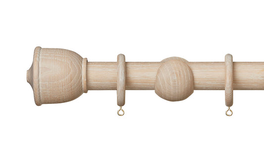 Hallis Hudson Eden Urn 35mm Wooden Curtain Pole