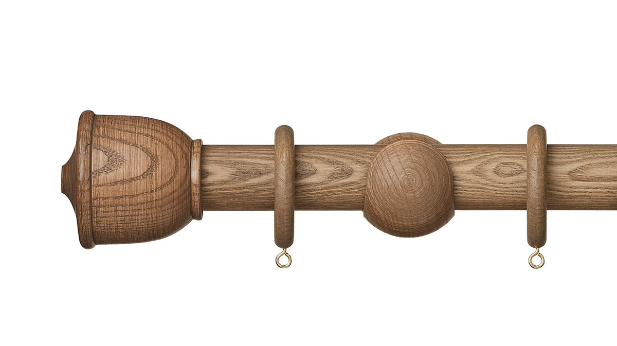Hallis Hudson Eden Urn 35mm Wooden Curtain Pole