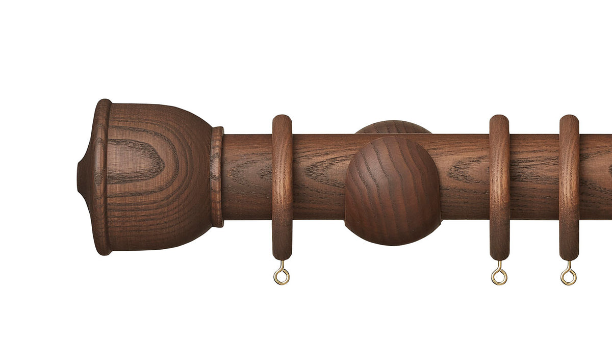 Hallis Hudson Eden Urn 45mm Wooden Curtain Pole