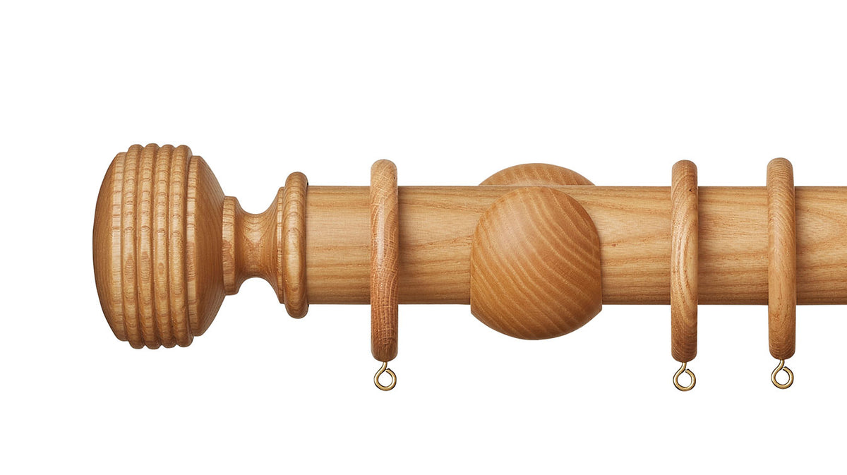 Hallis Hudson Eden Ellipse 45mm Wooden Curtain Pole