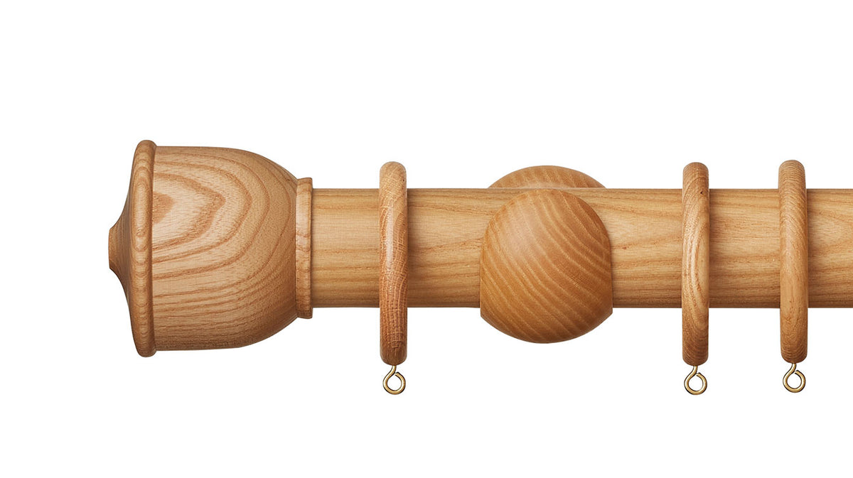 Hallis Hudson Eden Urn 45mm Wooden Curtain Pole