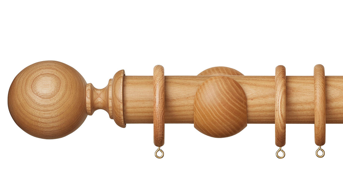 Hallis Hudson Eden Ball 45mm Wooden Curtain Pole