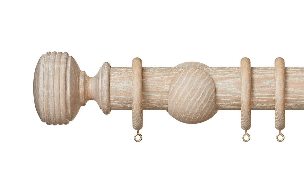 Hallis Hudson Eden Ellipse 45mm Wooden Curtain Pole