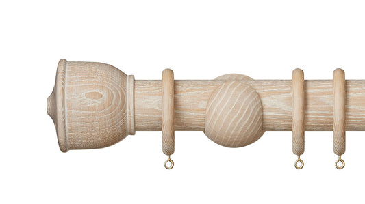 Hallis Hudson Eden Urn 45mm Wooden Curtain Pole - Fendow
