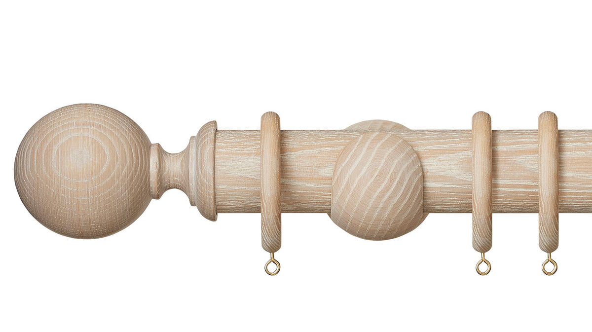 Hallis Hudson Eden Ball 45mm Wooden Curtain Pole