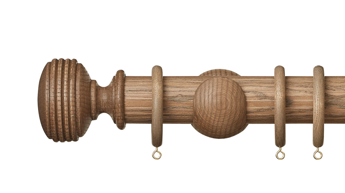 Hallis Hudson Eden Ellipse 45mm Wooden Curtain Pole