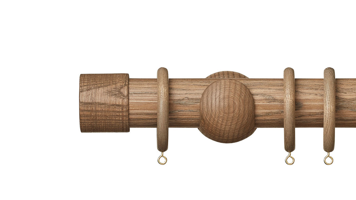 Hallis Hudson Eden End Cap 45mm Wooden Curtain Pole