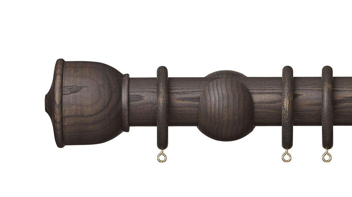 Hallis Hudson Eden Urn 45mm Wooden Curtain Pole