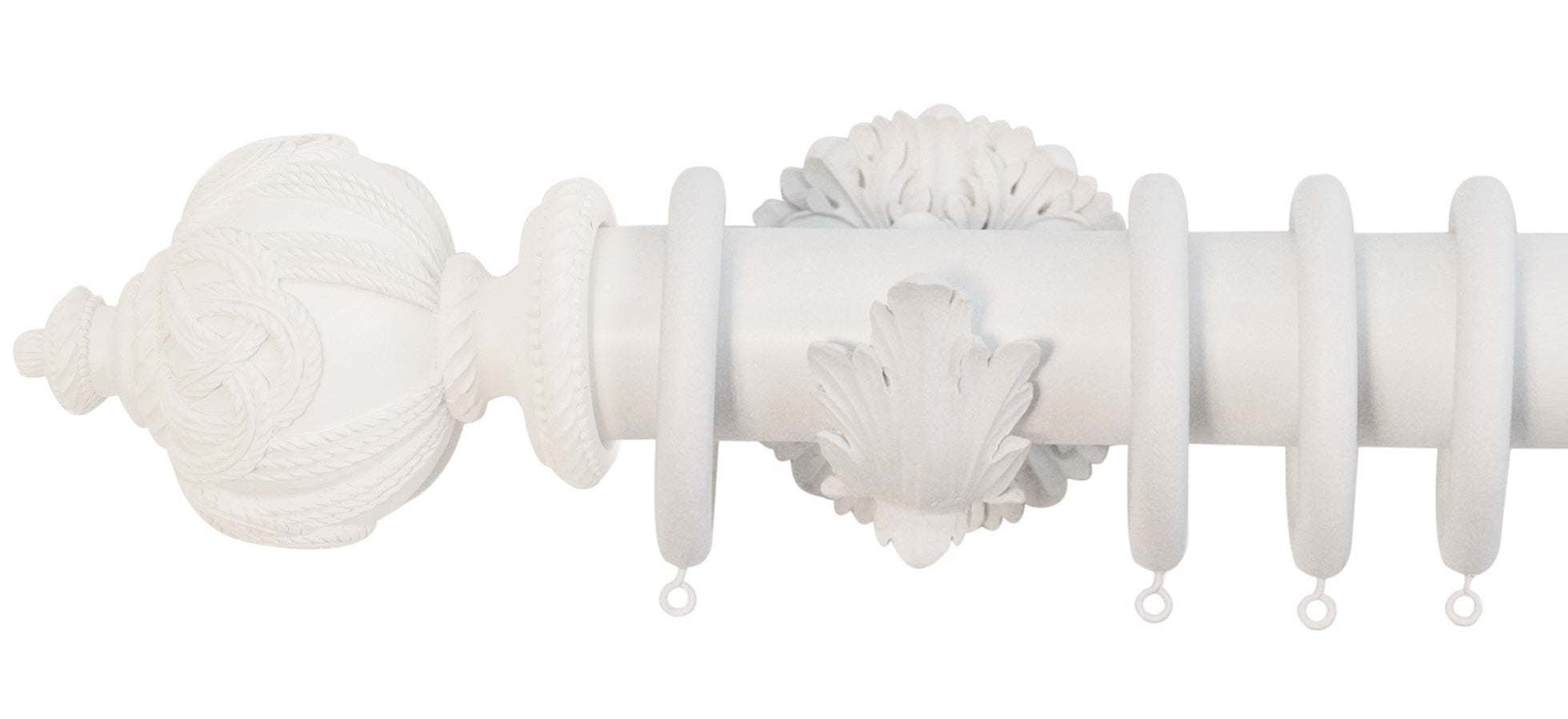 Pinnacle Optima Foray Curtain Rod Collection - White, Adjustable 16 To 240 Inches