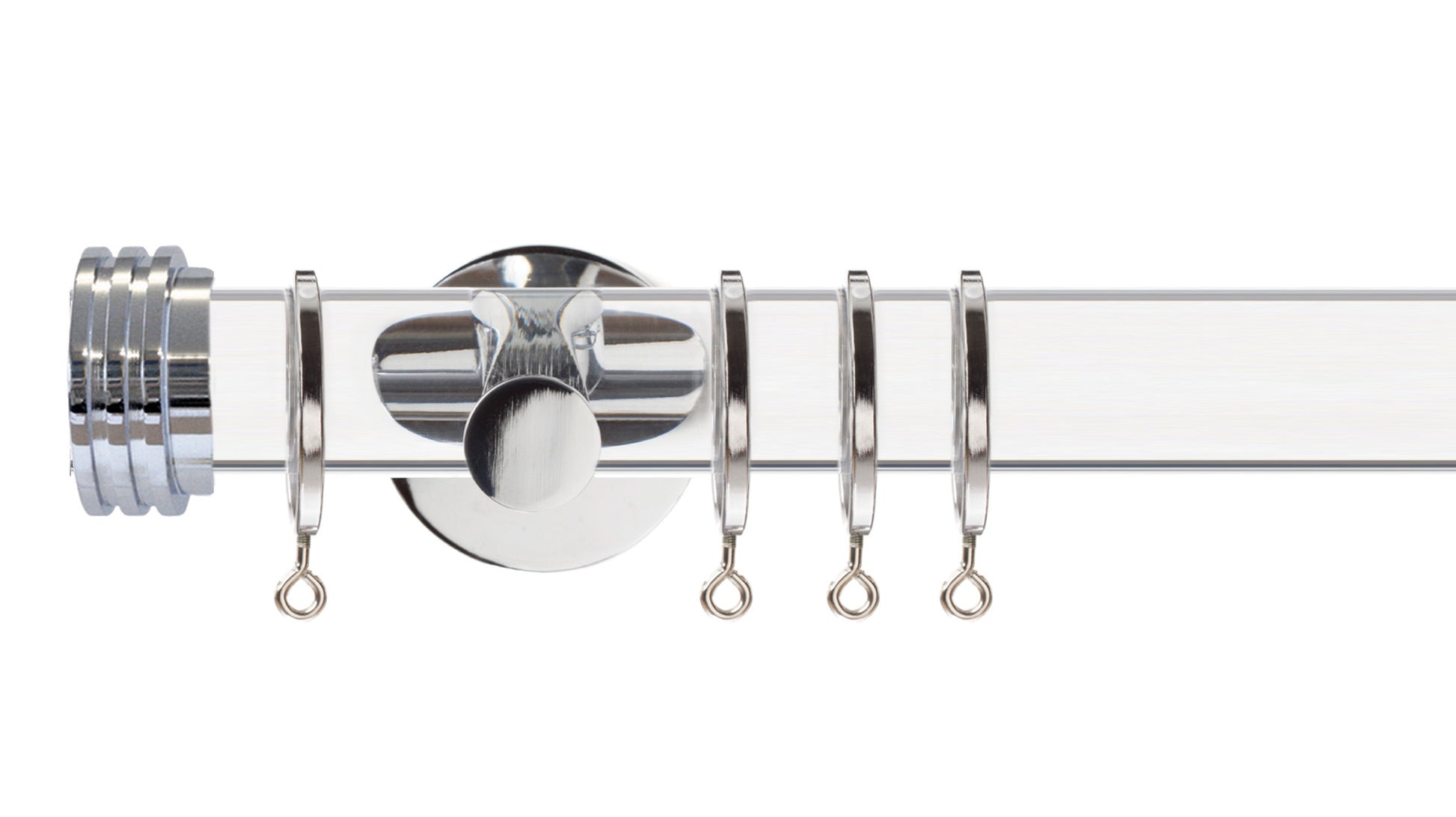 Jones Strand Ribbed End Stopper 35mm Acrylic Curtain Pole - Fendow